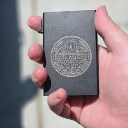 Aluminum Pop Up Wallet Fathers Day Gift Laser Engraved