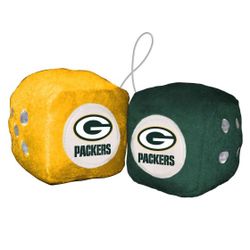 Green Bay Packers Fuzzy Dice Mirror Danglers