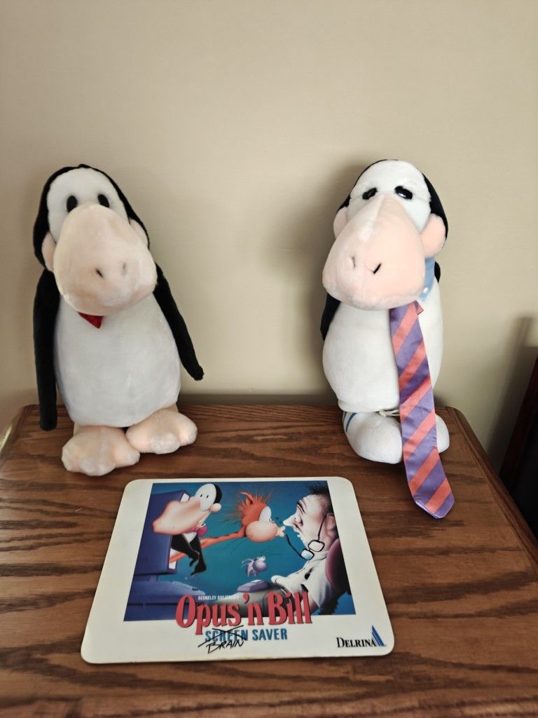 Bloom County Plush Toys And Mouse Pad