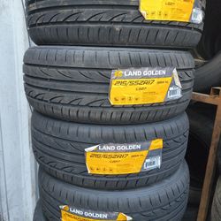 4 New Tires 215/55/17 Landgolden Installation And Balancing 