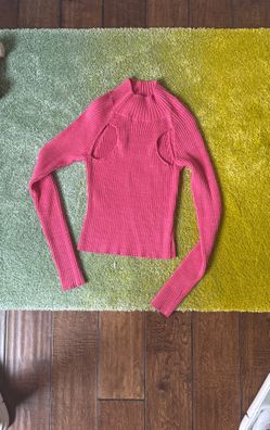 Open Edit Hot Pink Sweater Size XS