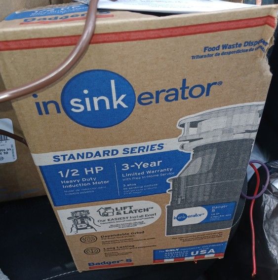 Badger In sinkerator 1/2 HP New