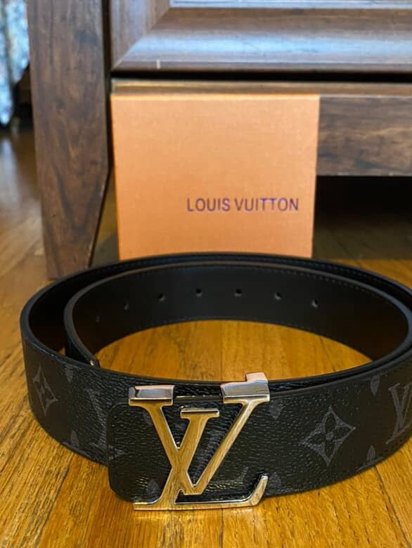 Louis Vuitton Initiales Matte Black Belt (size 33)