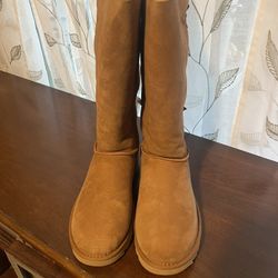 Ugg Boots Tall Brown Bow On The Back