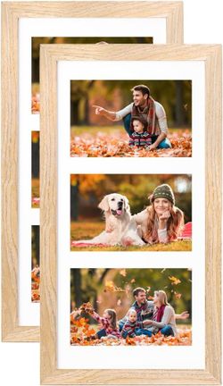 KINLINK 7x14 Picture Frames Natural Set of 2