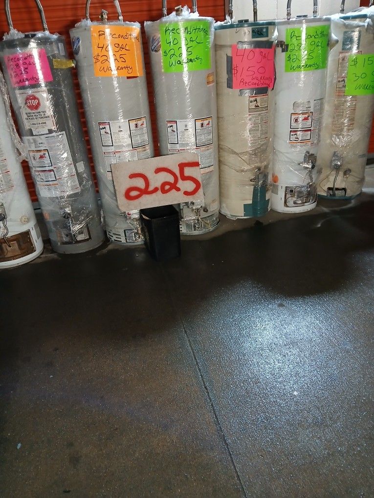 Water heaters.