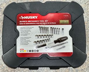 Husky 38-Piece Mechanics Tool Set - SAE & Metric - 3/8" Drive