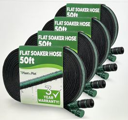 Flat Soaker Hose 200ft (50ft 4 Pack)