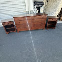 Dresser and 2 nightstands