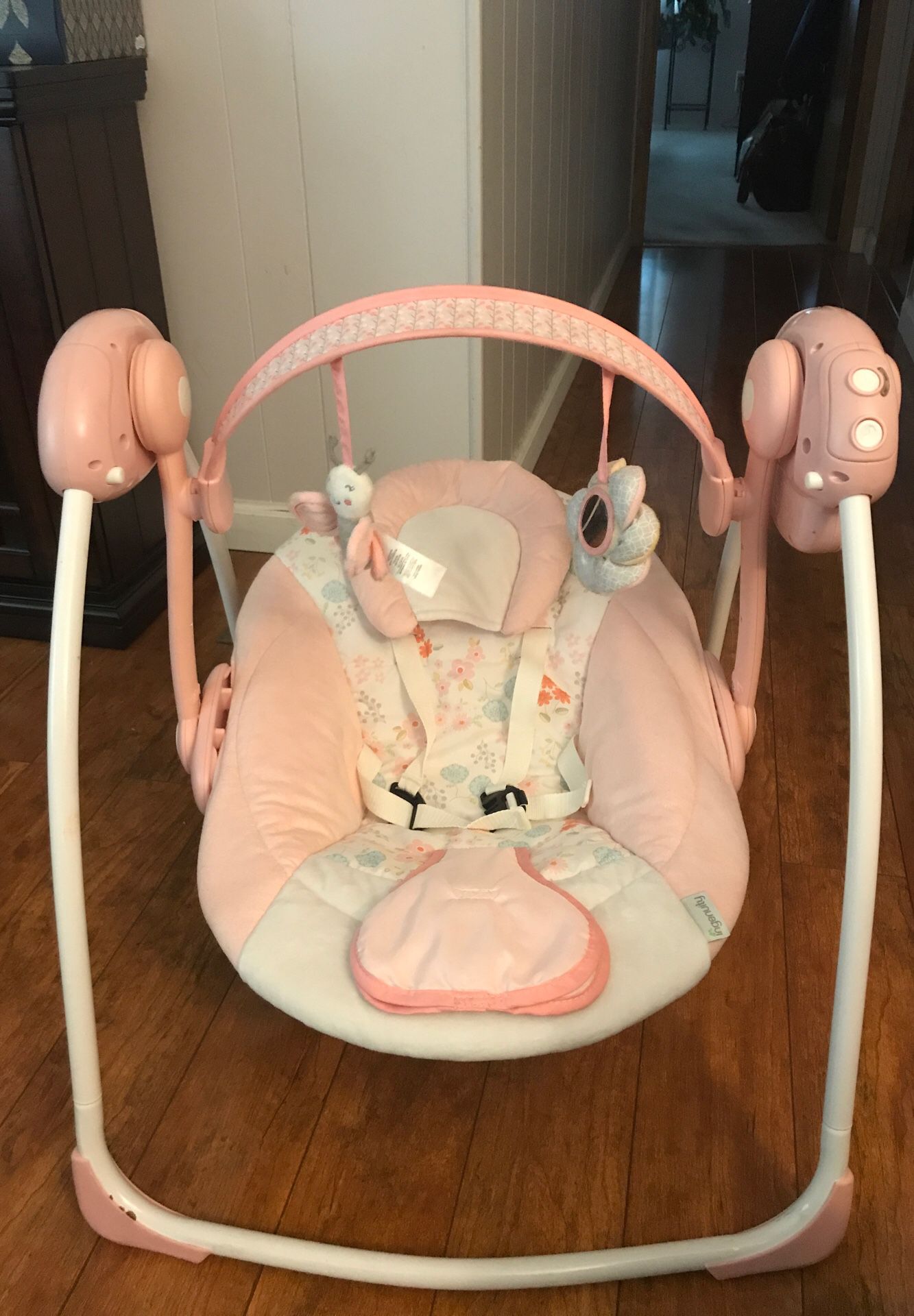 Ingenuity Portable Baby Girl Swing