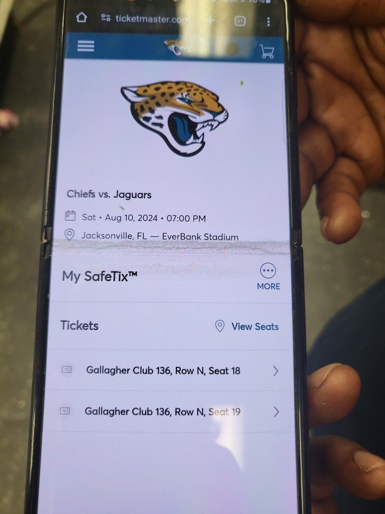 2 Jaguar Club Seat tickets