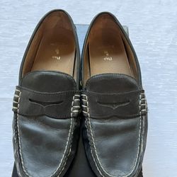 Mens 100% Leather Ralph Lauren Slip On Loafer