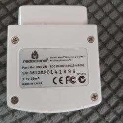 Guitar Hero Wireless Dongle Receiver White - Red Octane 95025 Playstation 2 PS2