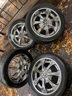 4 ~ TIS-02 275/46 r20 tire size offset Chrome Wheel Rims Boss Motorsport Rims universal set