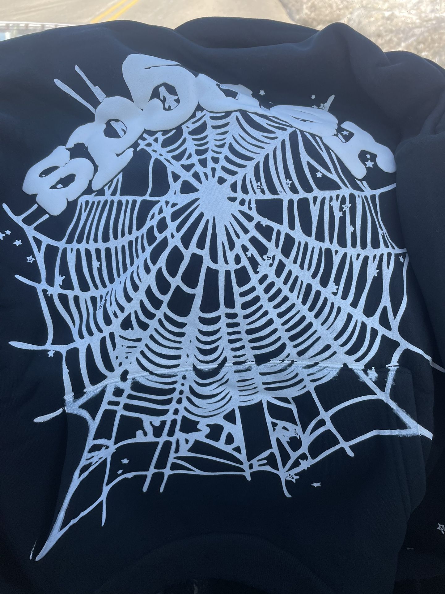 Sp5ders hoodie black-white