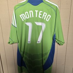 Adidas Seattle Sounders FC Montero No.17 Soccer Jersey Sz Xl 2009 Home