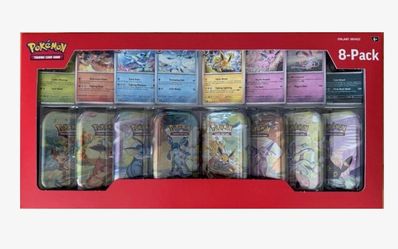 Costco Prismatic Evolutions 8-Pack Mini Tins