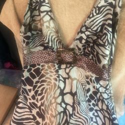 Michael Kafan Halter Dress Size S