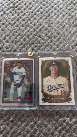 Yoshinobu Yamamoto Dodgers Baseball Card Lot