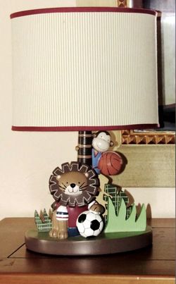 RARE Lambs & Ivy Team Safari Nursery Lamp