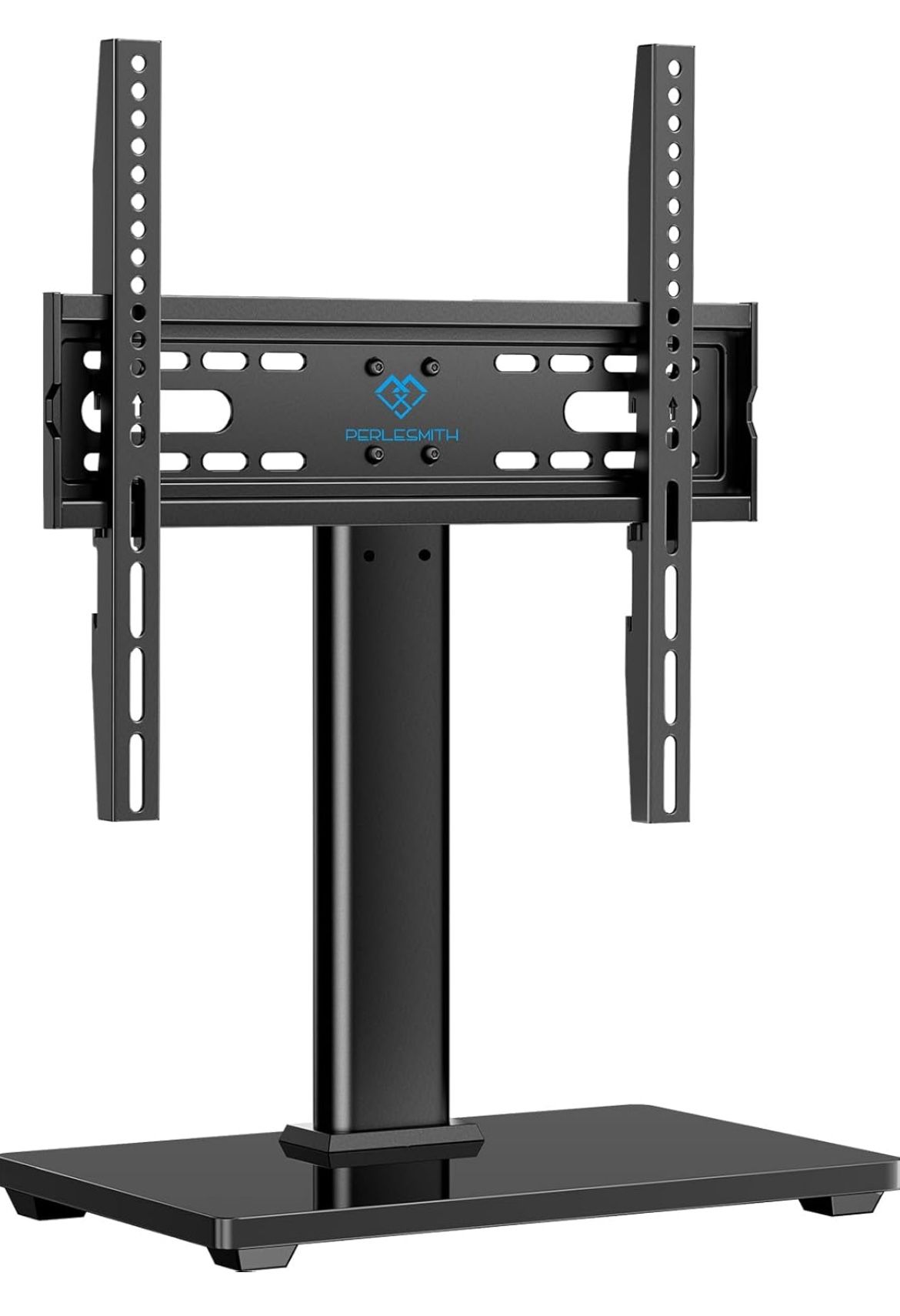 PERLESMITH Universal TV Stand, Table Top TV Stand for 32-60 inch TVs & Monitors, Height Adjustable TV Mount Stand