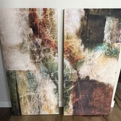 Canvas Art Each Piece 20” X 40”
