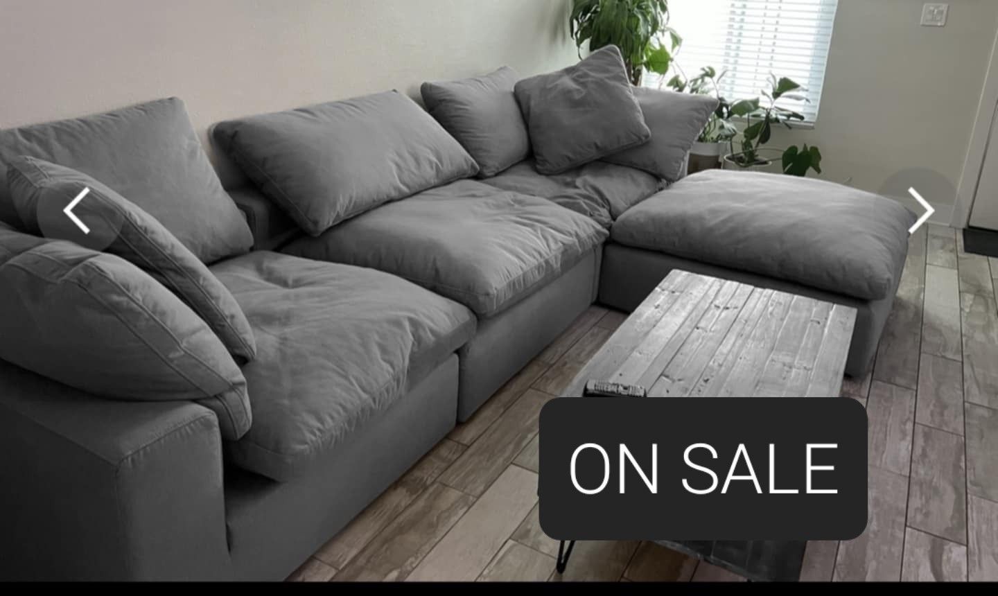 Cloud Modular Sectional Couch Sofa With Ottoman