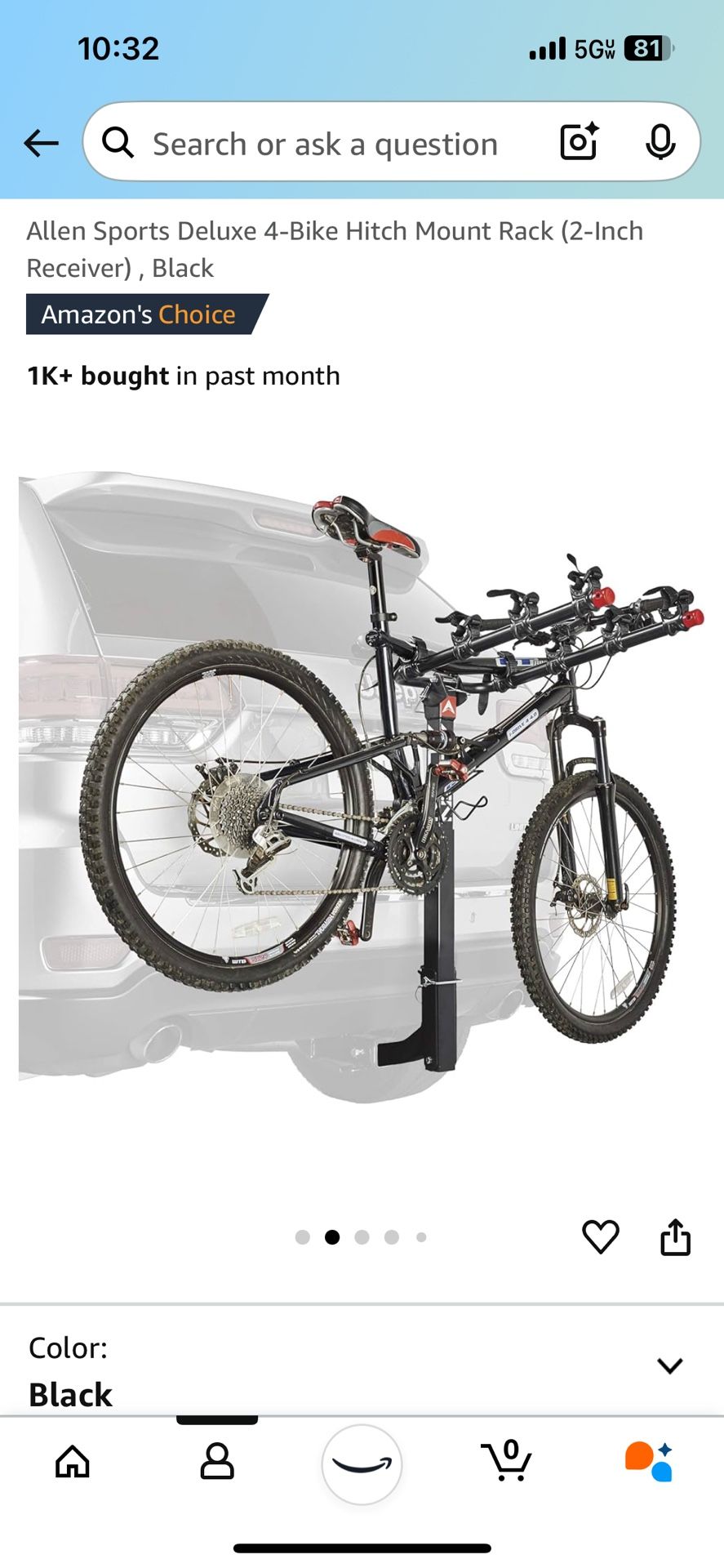 Allen Bike Bolt On Hitch Receiver For Bike Rack Allen Sports Deluxe