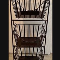 Wrought 3 Iron baskets Stand