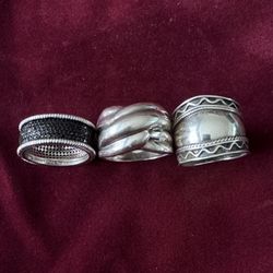 3 Rings 925 Silver 