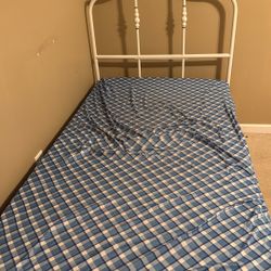 Bed With Mattress And Bed Sheet