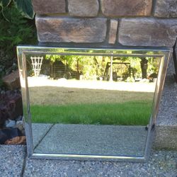 Antique HEAVY US Navy Ship Mirror 