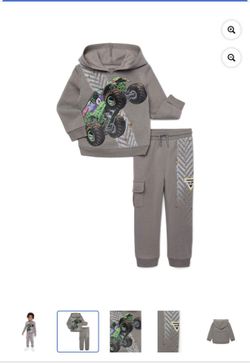 Brand new Monster jam grave digger hoodie and pants set toddler size