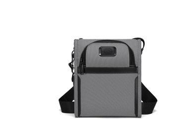 QUQUITO Stylish slim and minimalist ballistic Nylon and genuine leather crossbody bag, practical and refined design shoulder bag.