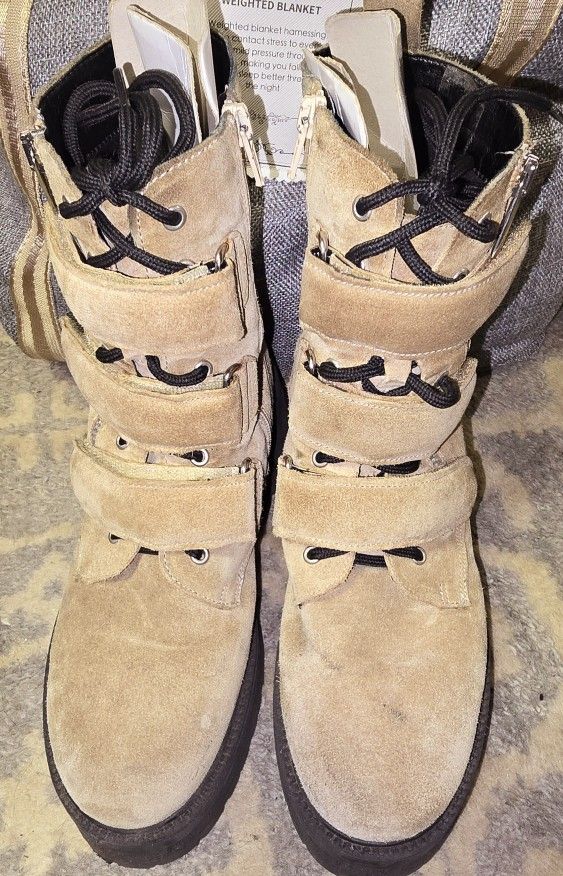 SUEDE FREE PEOPLE PLATFORM BOOTS