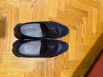 Salvatore Ferragamo Men’s Black Leather Gancini Driving Loafers – Size 12 – Pre-Owned