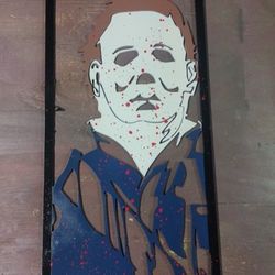 Micheal Myers 3/16" Metal (Plasma Cut And Spray Painted) By Me