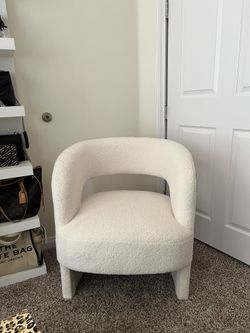 Cream Boucle Chair 