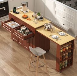 Kitchen Island Extendable 80 - 48 inch