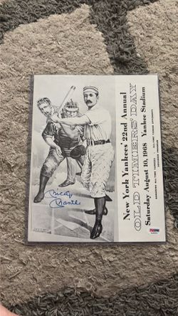 Mickey Mantle Signed 1968 NY Yankees Program (PSA/DNA LOA Authenticated)