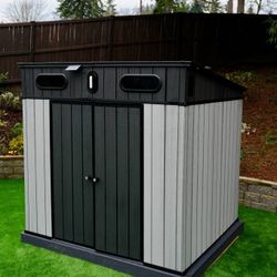 8x7-ft. Outdoor Shed with Pent Roof