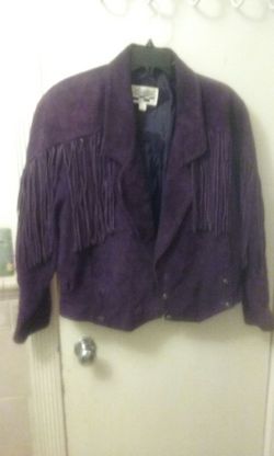 Purple Leather Coat