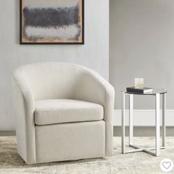 Amber Swivel Chair Ivory