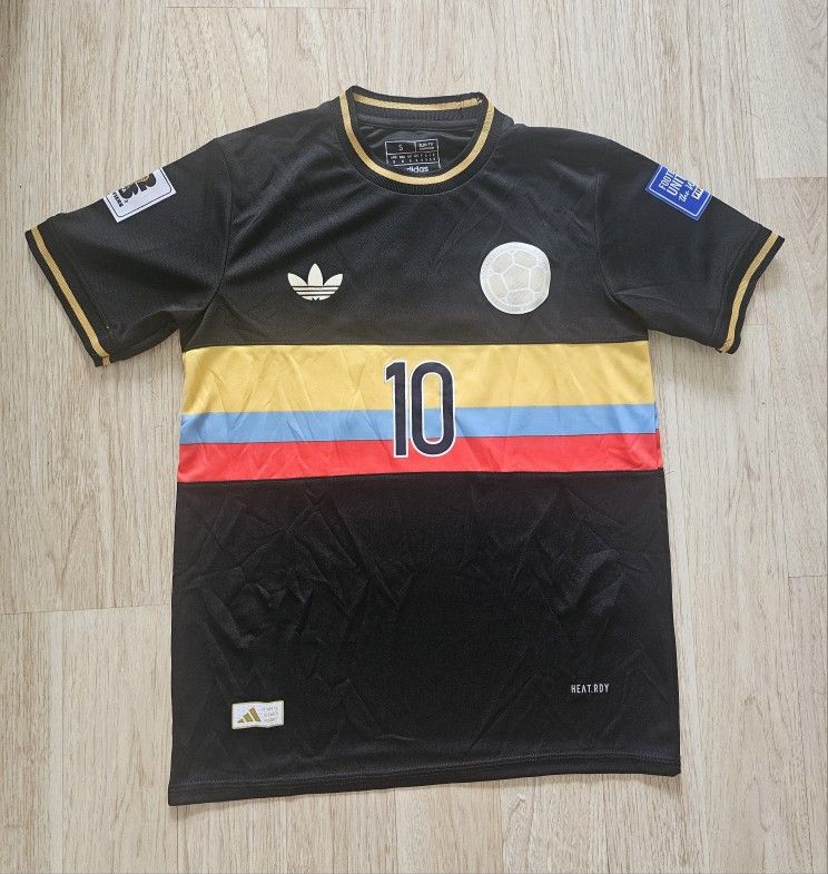 New Colombia Centenario Black Soccer Jersey All Sizes Available