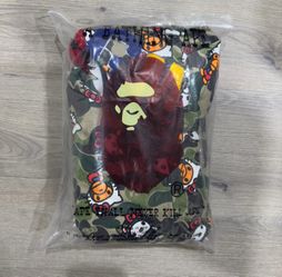 BAPE HOODIE GREEN HELLO KITTY