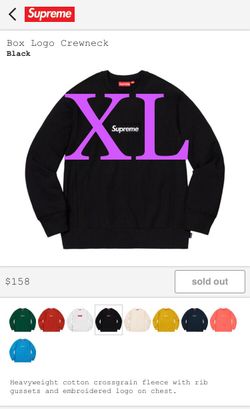 Supreme Box Logo Crewneck Black XL