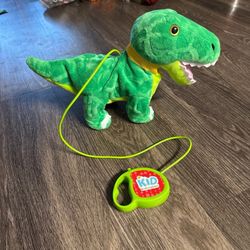 Kid Connection WALKING PET DINOSAUR Green REMOTE CONTROL Plush WALKS ROARS