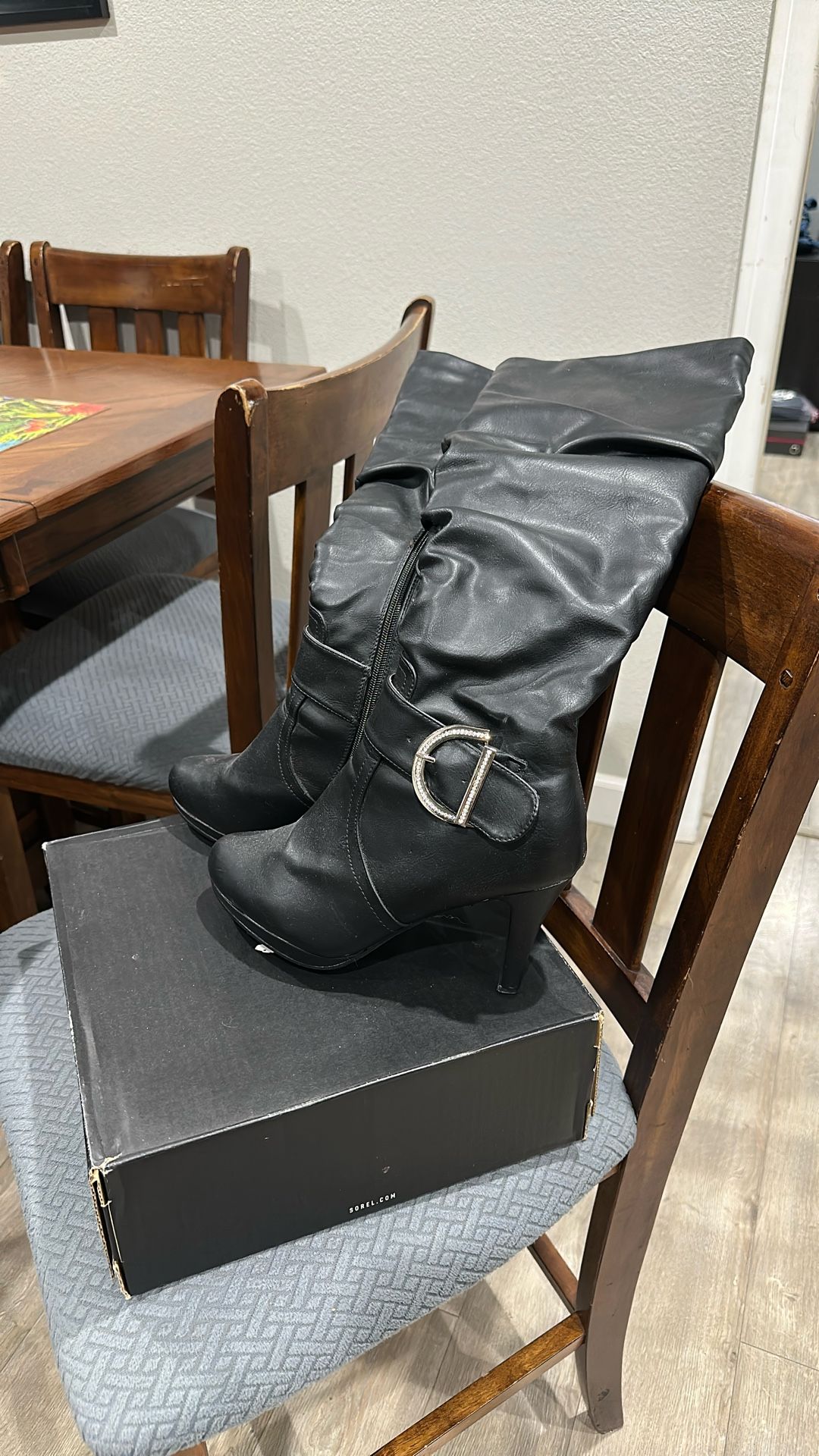 Black High Heel Boots