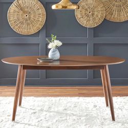 Jevon Oval Solid Wood Base Dining Table 