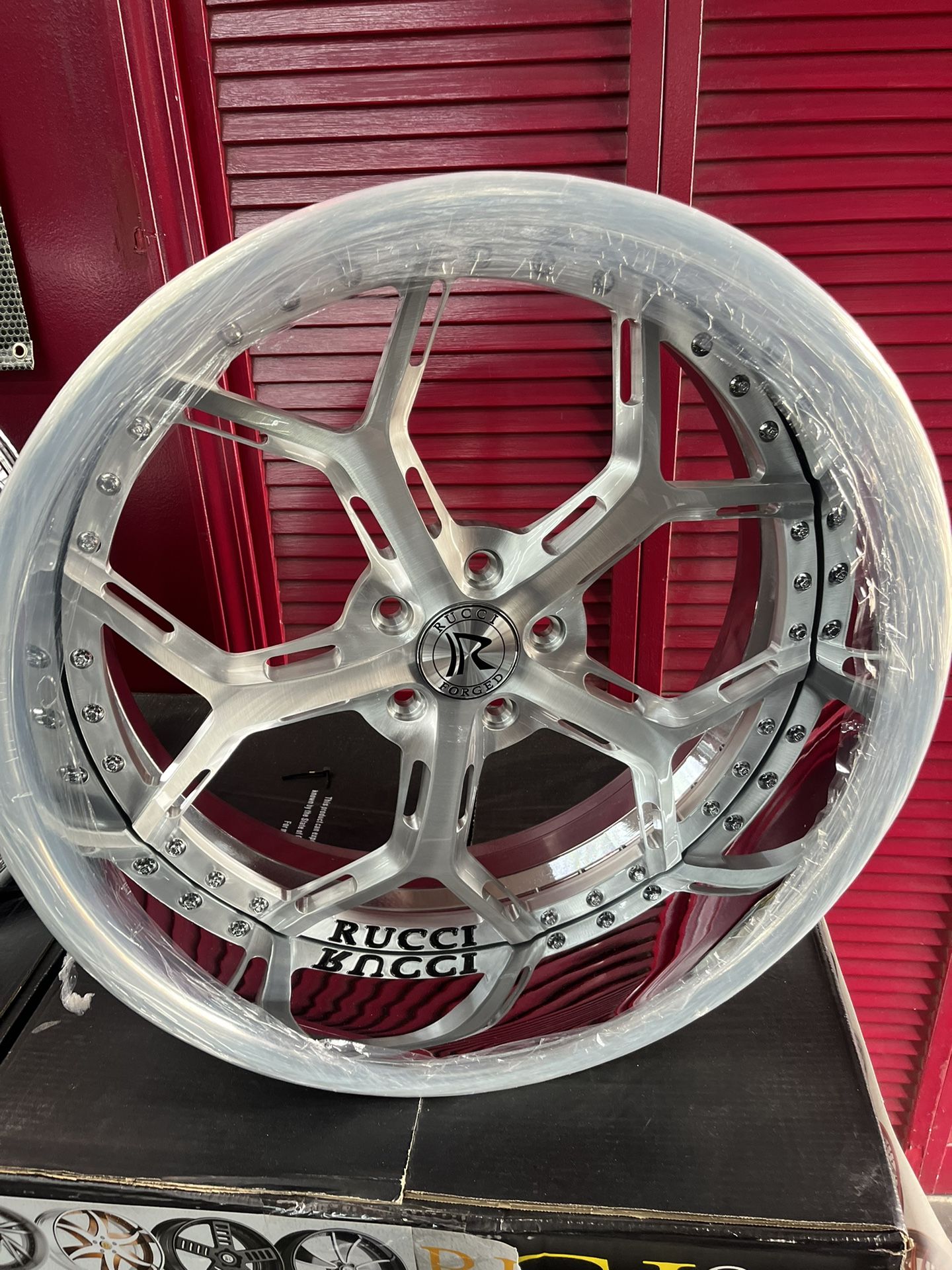Rucci Forged Package Deal Wheels Tires Floating Caps Matching Steering Wheel